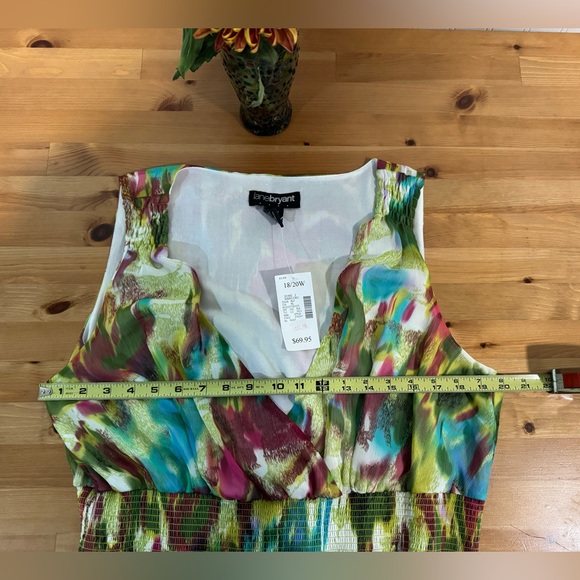 Lane Bryant Sleeveless V Neck Abstract Print Maxi Dress Size 2X 18/20W NWT - Picture 6 of 9